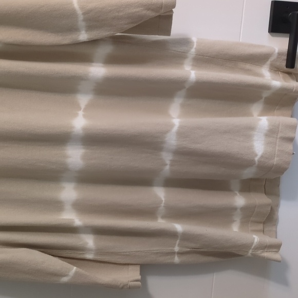 J.jill Pure Jill Long Line Oatmeal Tie-Dye Cotton Mix Knit Minimalist Cardigan - Picture 9 of 9